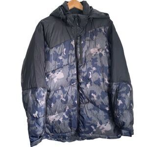Hawke & Co Camo Hooded Thermal Puffer Jacket Sz M